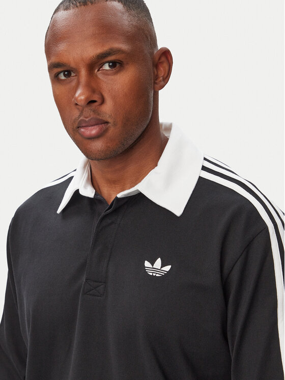 adidas adidas Poloshirt 3-Stripes Rugby Longsleeve Polo KE3576 Schwarz Regular Fit