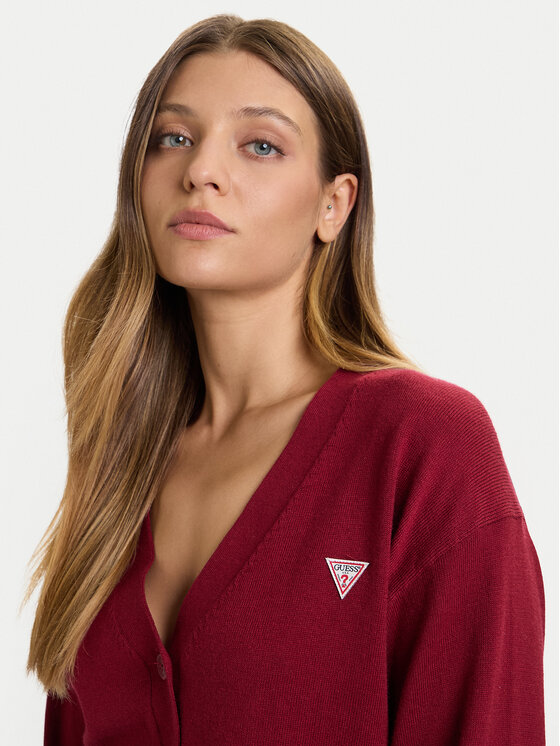Guess Jeans Guess Jeans Cardigan W4BR16 Z3HO2 Rosso Regular Fit