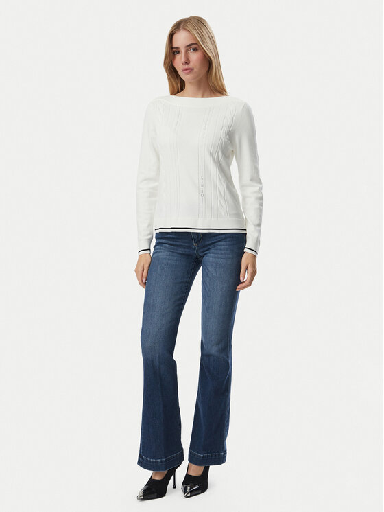 Liu Jo Sport Liu Jo Sport Megztinis TF6189 MS63L Kreminė Regular Fit