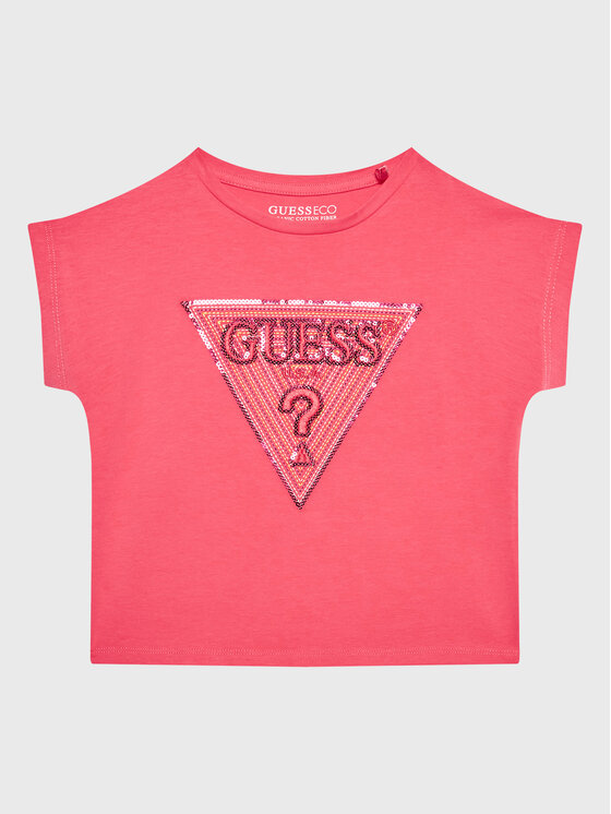 Guess T-shirt K3GI07 K6YW1 Ružičasta Boxy Fit