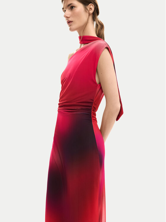 Desigual Desigual Coctailkleid Maine 26SWVK19 Rot Slim Fit