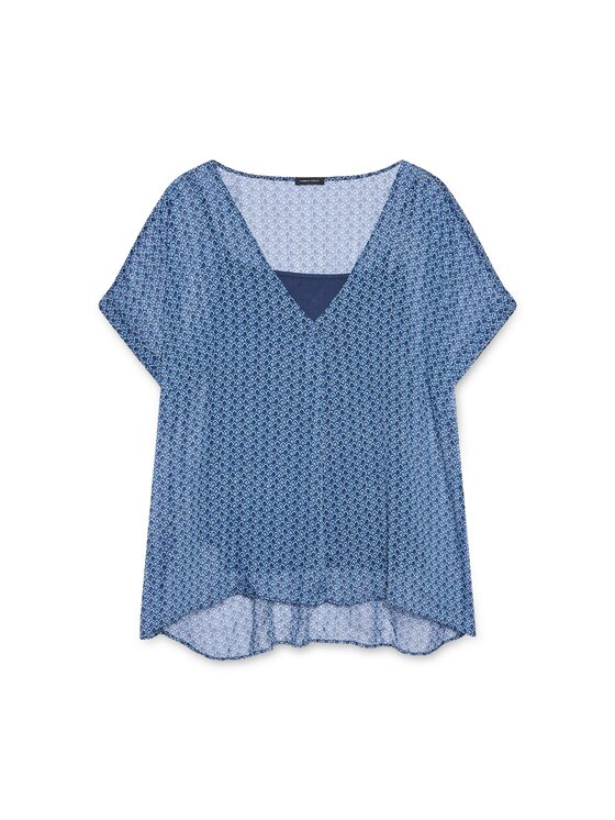 Fiorella Rubino Fiorella Rubino Blusa 2005T002379N0Z4 Blu Boxy Fit