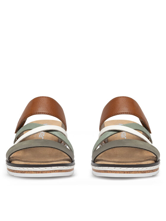 Rieker Rieker Pantoletten V3652-91 Grün