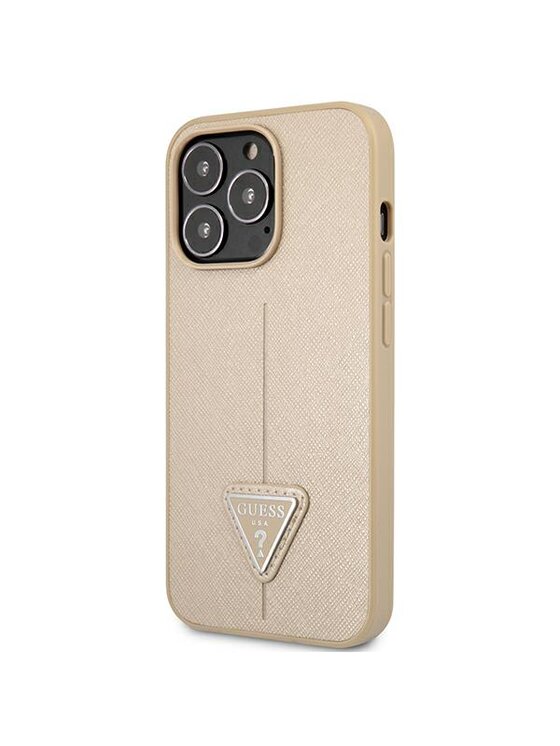 Guess Guess Etui na telefon iPhone 13 Pro Beżowy