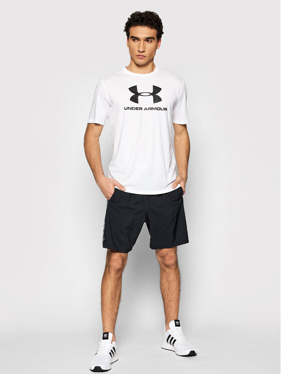 Under Armour Under Armour Majica Ua Sportstyle Logo 1329590 Bela Loose Fit
