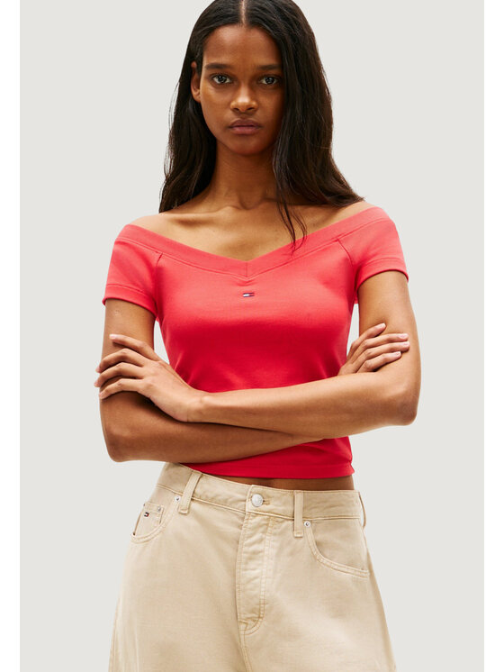 Tommy Jeans Tommy Jeans T-shirt DW0DW22265 Rosso Casual Fit