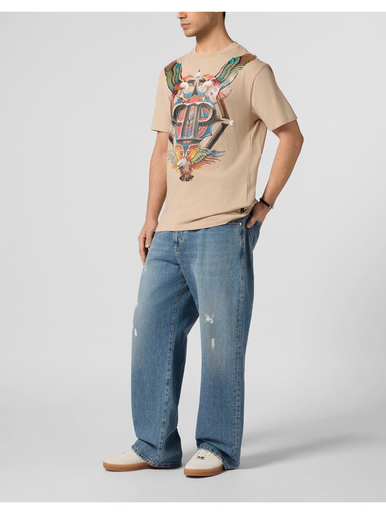 PHILIPP PLEIN PHILIPP PLEIN T-shirt 29023 Beige Regular Fit