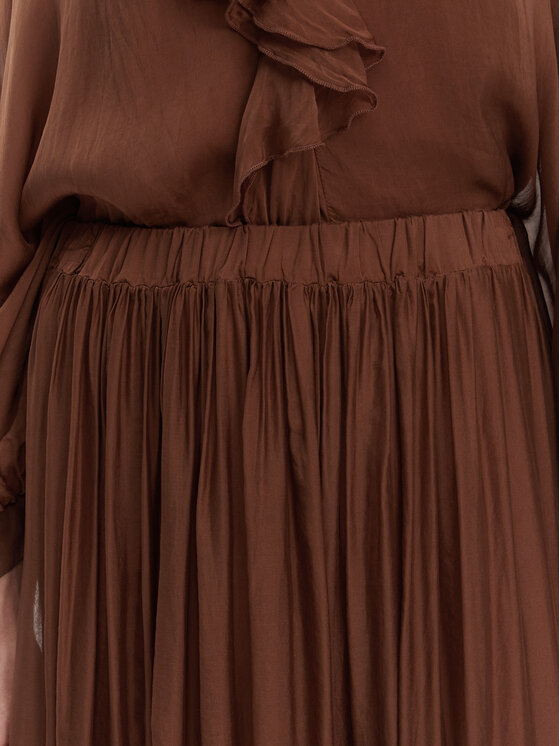ViCOLO ViCOLO Midi szoknya TD0022 Barna Regular Fit