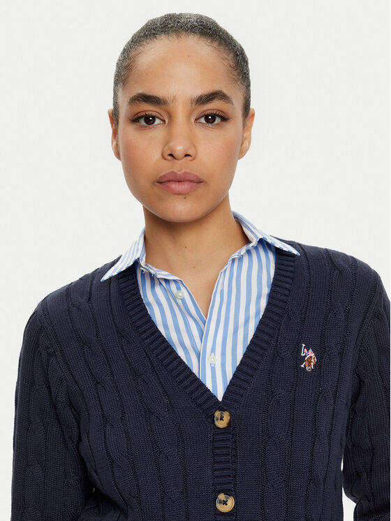 U.S. Polo Assn. U.S. Polo Assn. Kardigan WUP0400 Tamnoplava Regular Fit