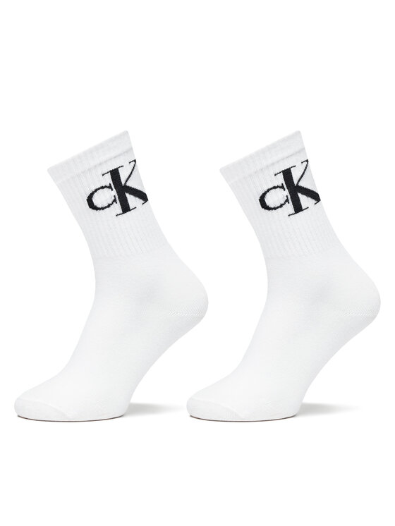 Calvin Klein Jeans Calvin Klein Jeans Σετ 2 ζευγάρια ψηλές κάλτσες γυναικείες 701228811 Λευκό