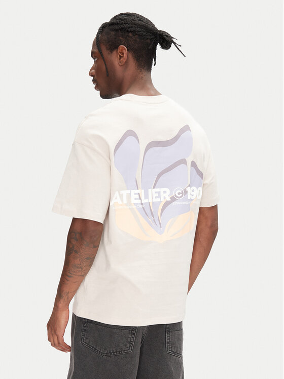 Jack & Jones Jack & Jones T-Shirt Ames 12268471 Beżowy Relaxed Fit