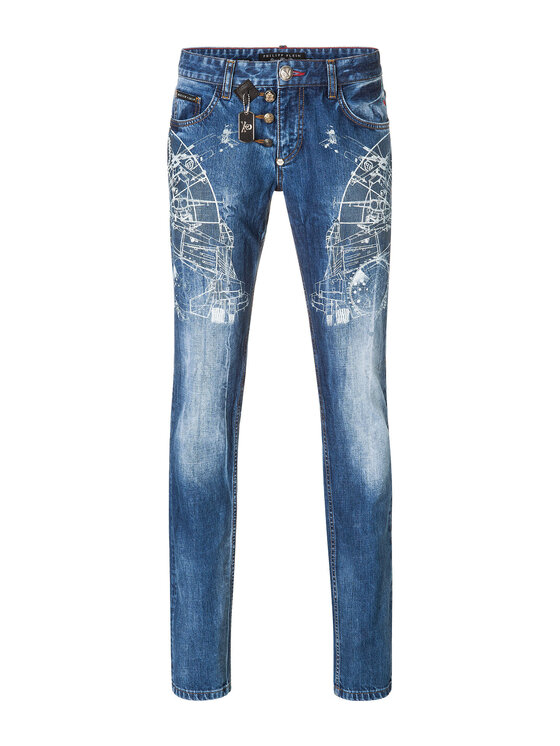 PHILIPP PLEIN PHILIPP PLEIN Jeans 30757 Blu Straight Fit