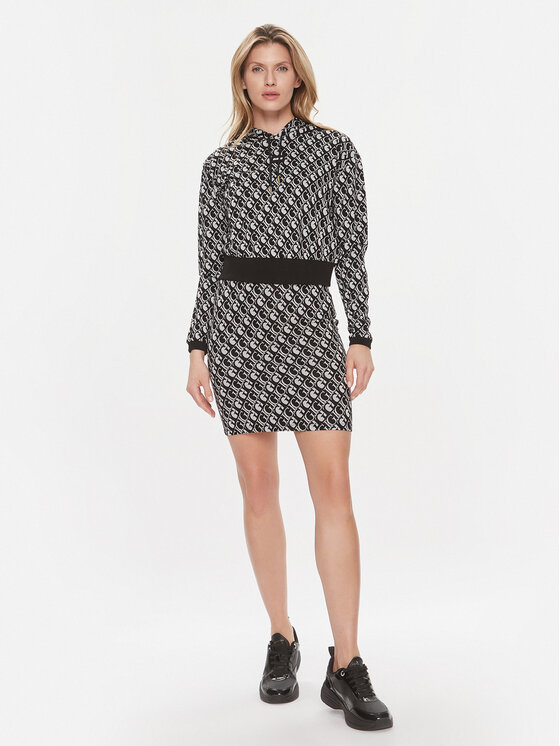 Guess Guess Bluza Gl Logo V4RQ13 KC2X2 Czarny Regular Fit
