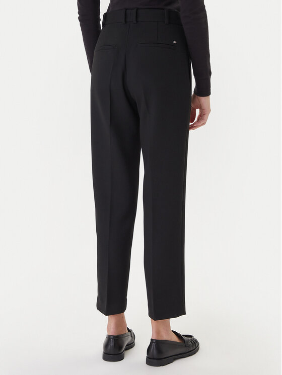 Tommy Hilfiger Tommy Hilfiger Hlače iz tkanine WW0WW48355 Črna Straight Fit