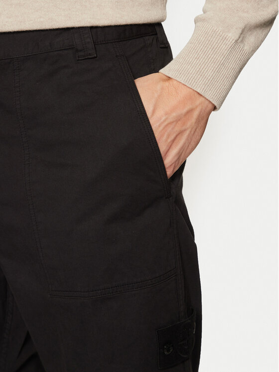 Stone Island Stone Island Παντελόνι υφασμάτινο 8115337F6 Μαύρο Regular Fit