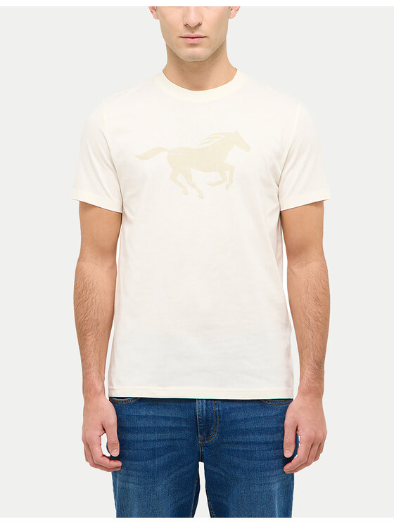 Mustang Mustang T-shirt Austin 1016483 Beige Regular Fit