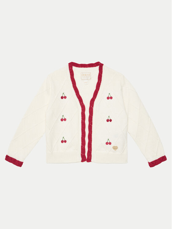 Guess Guess Strickjacke K5GR00 Z3N01 Écru Regular Fit