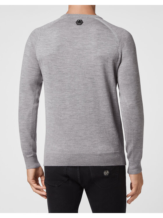 PHILIPP PLEIN PHILIPP PLEIN S dlouhým rukávem 2751 Šedá Regular Fit