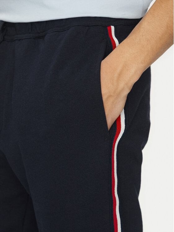 Tommy Hilfiger Tommy Hilfiger Melegítő alsó Global Stripe MW0MW38696 Sötétkék Regular Fit