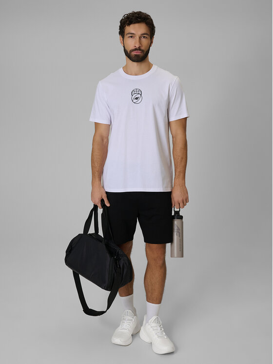 4F 4F T-Shirt ESSENTIAL 2 Biały Regular Fit