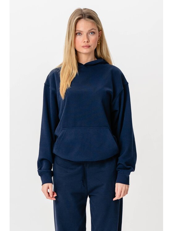 TeeShoppen TeeShoppen Bluza 'Basic Collection' Granatowy Regular Fit