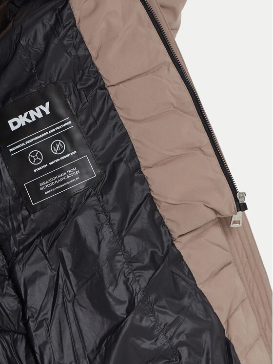 DKNY DKNY Geacă de iarnă DLEMPN46 Bej Slim Fit