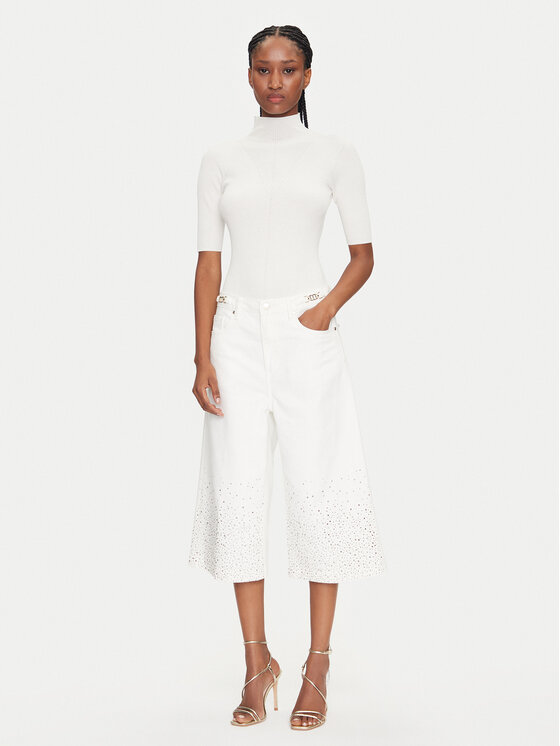 MET MET Culottes nohavice M10 138PT Biela Wide Leg