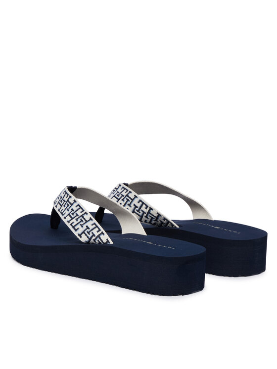 Tommy Hilfiger Tommy Hilfiger Σαγιονάρες Mono Wedge Summer Sandal FW0FW09696 Σκούρο μπλε