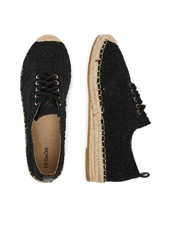 DeeZee DeeZee Espadrile 3H33549-1 Negru
