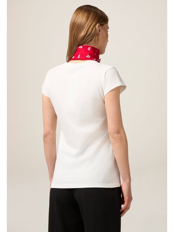 Oltre Oltre T-shirt G002J004352N016 Bianco Slim Fit