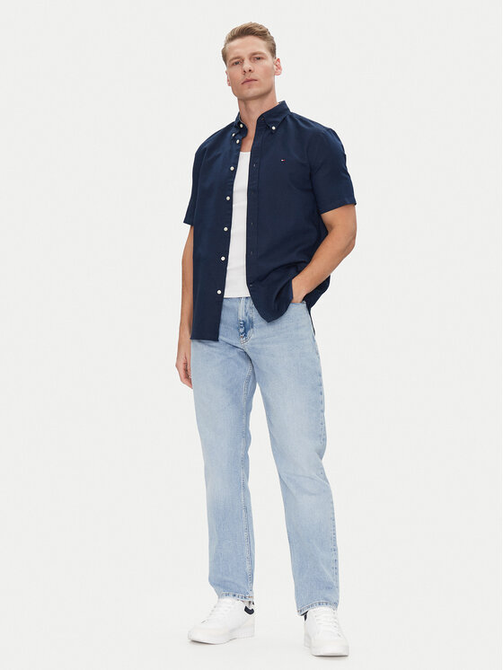 Tommy Hilfiger Tommy Hilfiger Hemd MW0MW40703 Dunkelblau Regular Fit