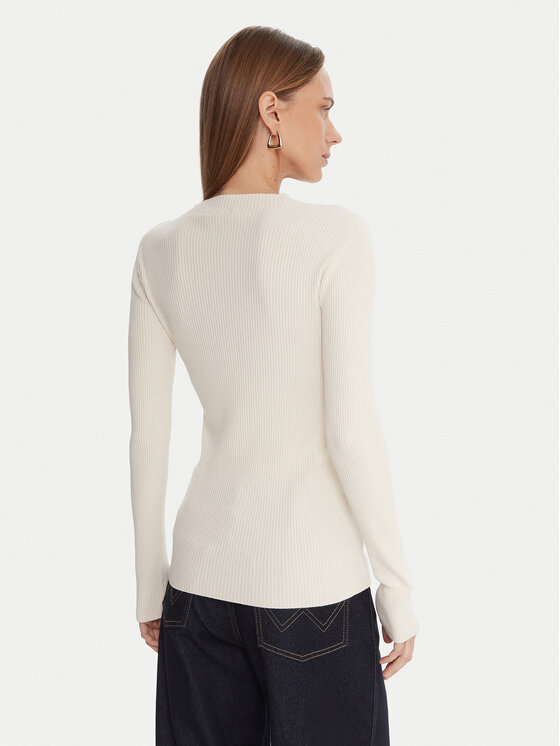 Kontatto Kontatto Sweter 3M0809C Écru Slim Fit