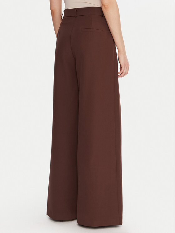 Maryley Maryley Kalhoty z materiálu 25IB579/43CO Hnědá Regular Fit