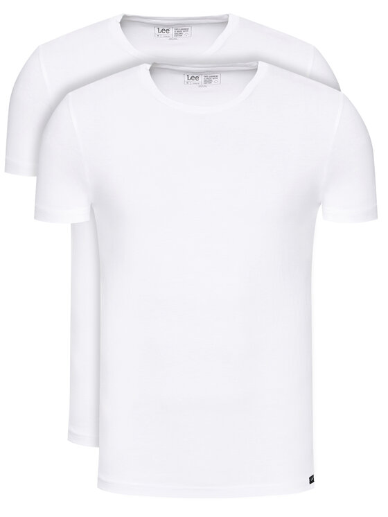 Lee Lee Komplet 2 t-shirtów L680CM12 112117015 Biały Regular Fit