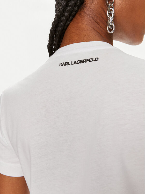 KARL LAGERFELD KARL LAGERFELD T-särk Ikonik 2.0 230W1772 Valge Regular Fit