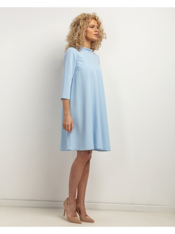 Tessita Tessita Sukienka koktajlowa SUKIENKA_T442 _9_XXL Niebieski jasny Loose Fit