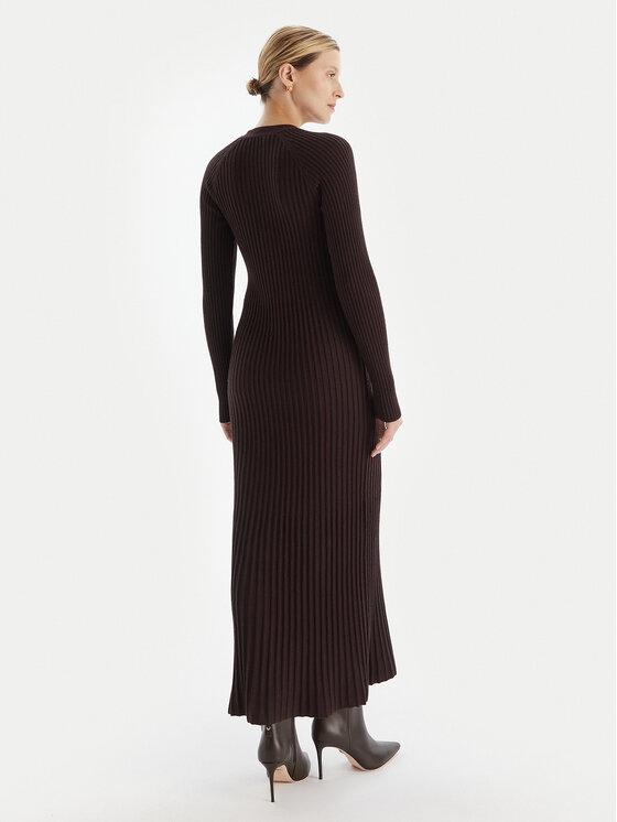 TWINSET TWINSET Trikotažinė suknelė 252TT3400 Ruda Slim Fit