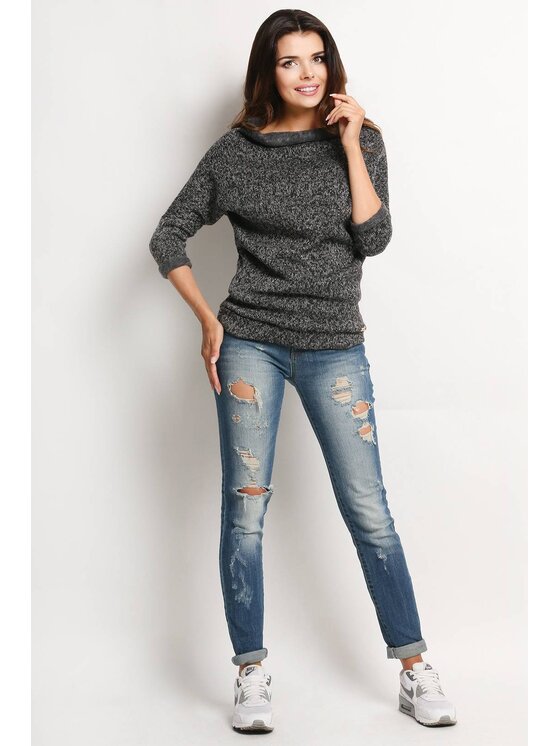 Awama Damski Sweter, rozmiar S/M, Szary, A121