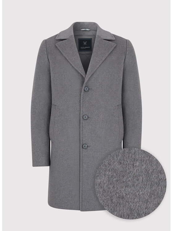 Pako Lorente Pako Lorente Płaszcz P23WF-7X-002 Szary Classic Fit