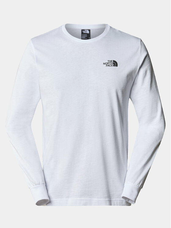 The North Face S dlhými rukávmi Easy NF0A87N8 Biela Regular Fit