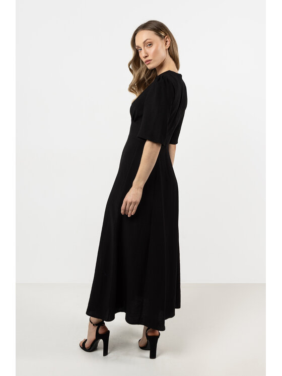 Awama Awama Sukienka koktajlowa A715 Czarny Basic Fit