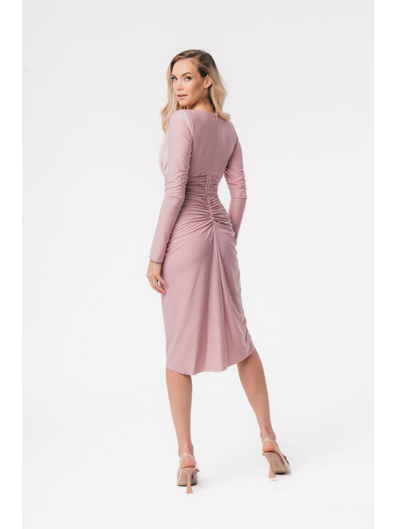 Aurora Aurora Koktejlové šaty Lidia Růžová Feminine Fit