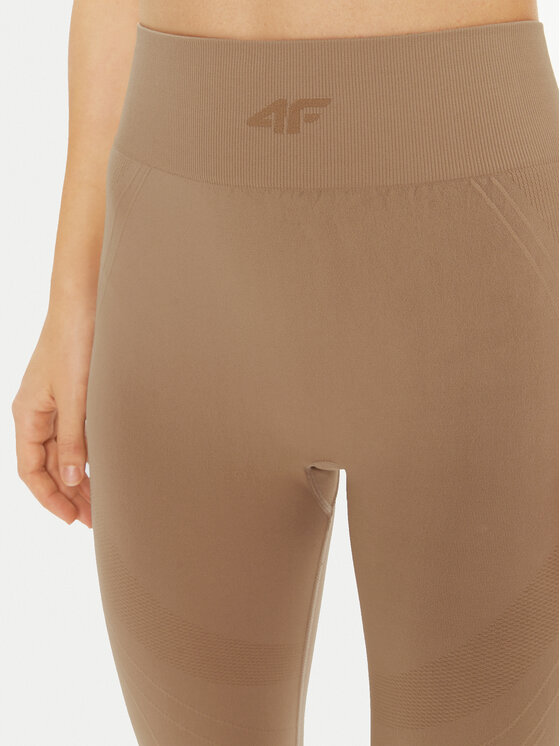4F 4F Bielizna termoaktywna dolna 4FWAW24USEAF157 Brązowy Slim Fit