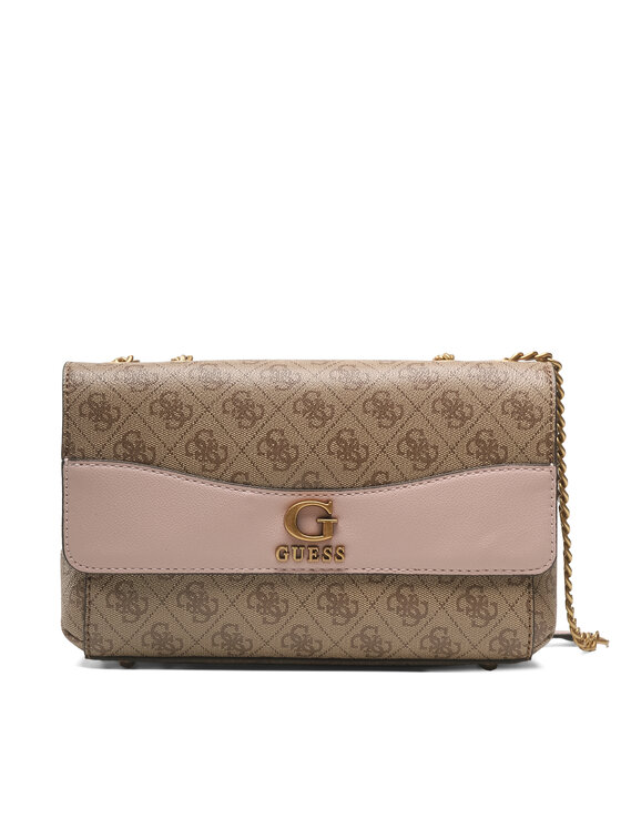 Guess Jeans HWSB87 35210 Borsa A Tracolla Donna: Grigio In Poliuretano Con Catena E Dettagli In Metallo