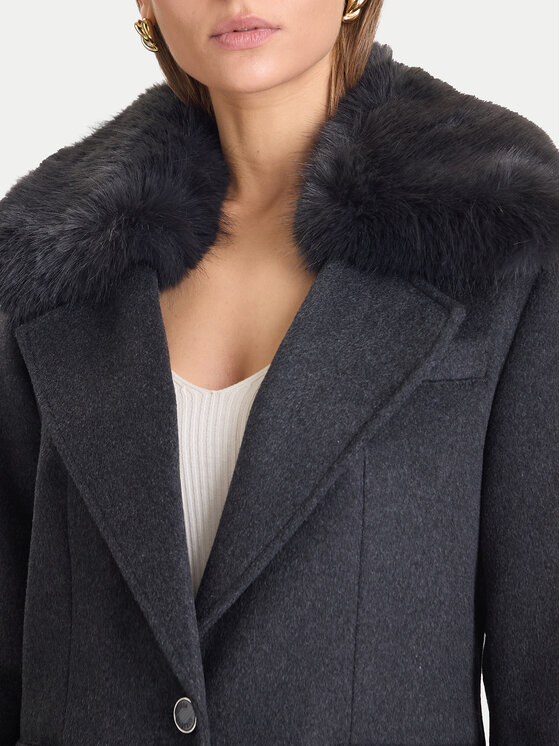 Guess Guess Płaszcz wełniany W5BL19 W2642 Szary Regular Fit