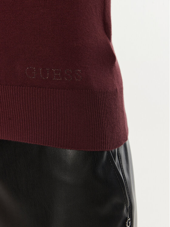 Guess Guess Sweter Elinor W2YR30 Z2V62 Bordowy Regular Fit