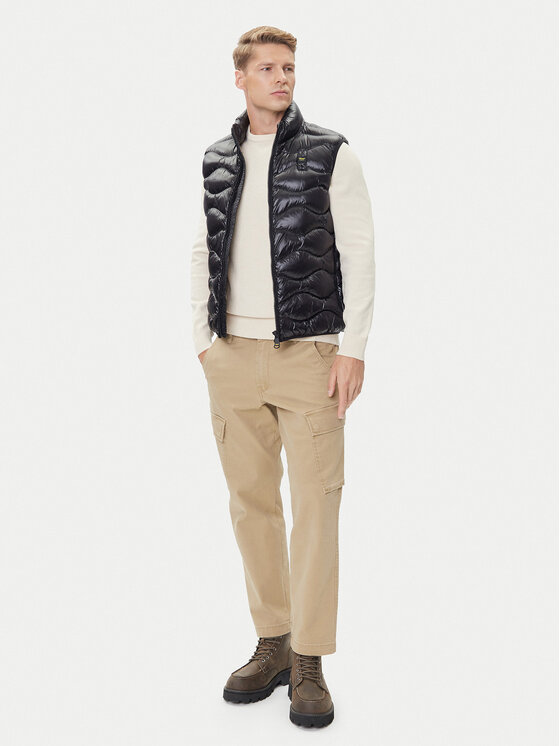 Blauer Blauer Жилетка за костюм 25WBLUX02081 Черен Regular Fit
