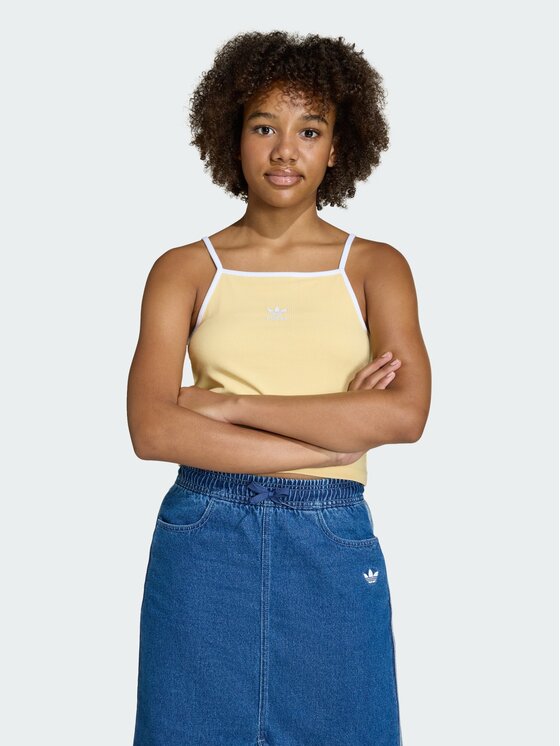 adidas adidas Tank top 159265 Pomarańczowy Slim Fit