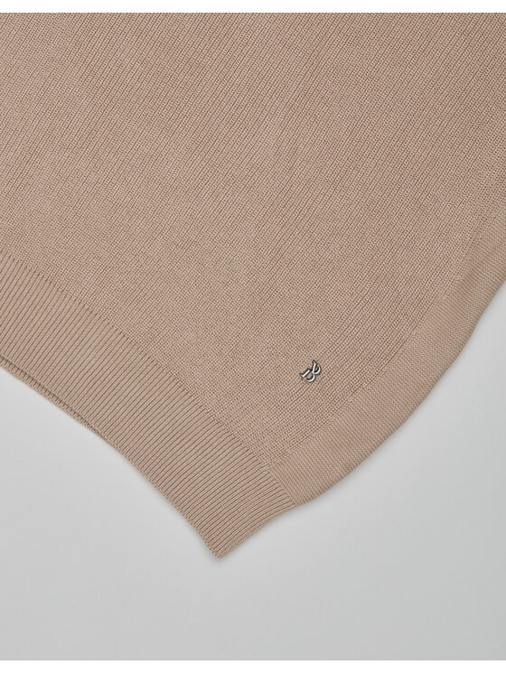 Borgio Borgio Polo crespino Beżowy Classic Fit