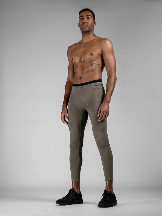 4F 4F Legginsy TFTIM074-81S Khaki Regular Fit